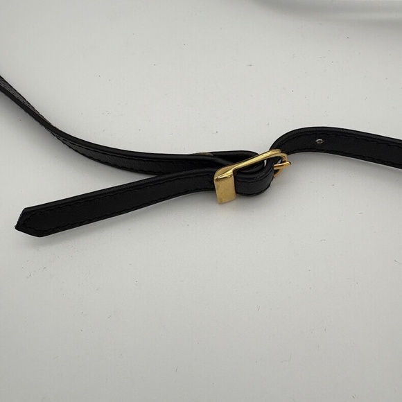 Nina Ricci Vintage Black Canvas Crossbody Purse with Leather Accents/Strap - Picture 5 of 11